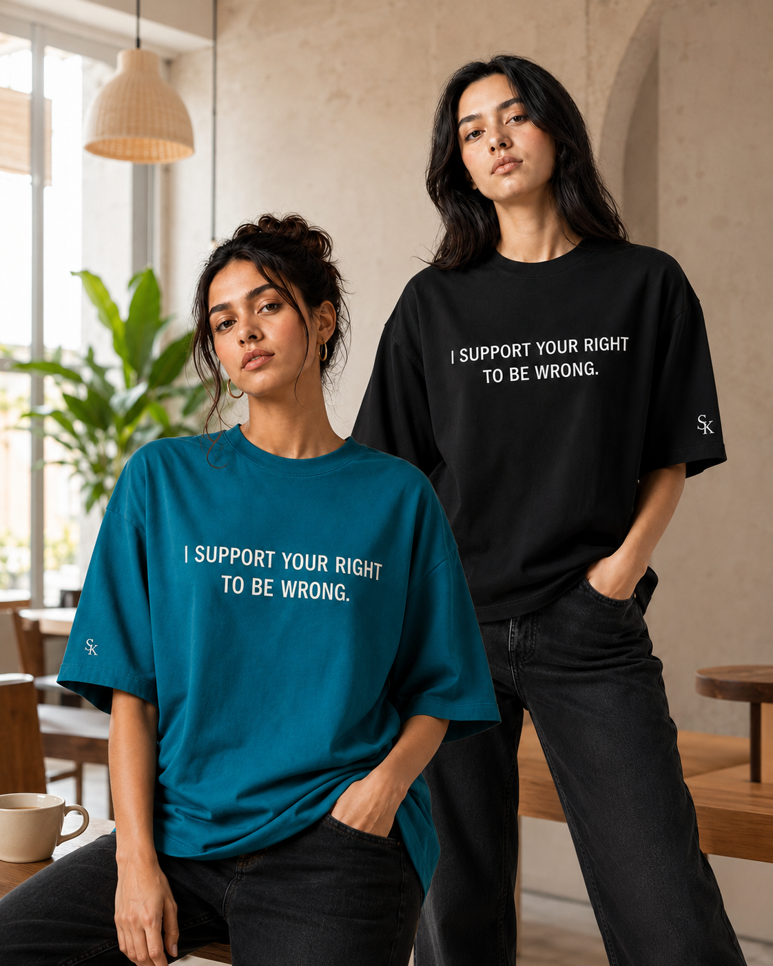 Right to Be Wrong Oversized Tee