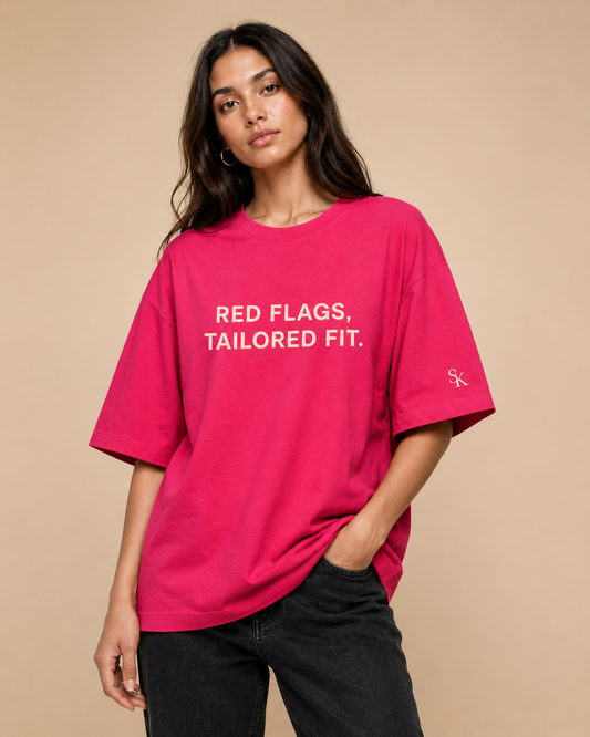Tailored Red Flags Oversized Tee