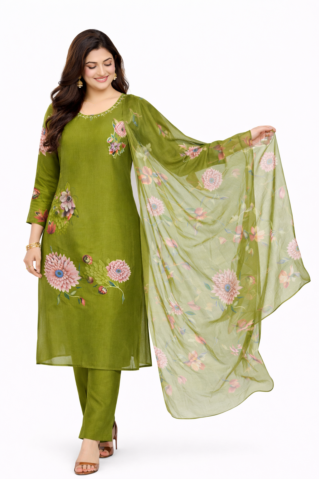 Olive Bloom Grace Kurta Set