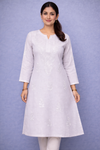 Shorekraft Grey Chikankari Cotton Kurti
