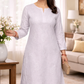 Shorekraft Grey Chikankari Cotton Kurti