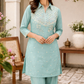 Seafoam Grace Embroidered Kurta Set