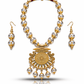 Traditional Gold Tone Beaded Pendant Necklace Set