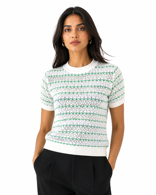 Shorekraft Retro Stripe Knit Top