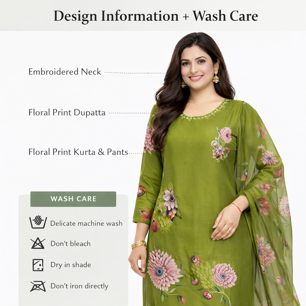 Olive Bloom Grace Kurta Set
