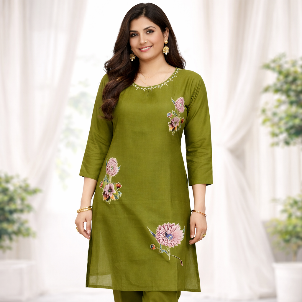 Olive Bloom Grace Kurta Set