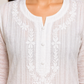 Shorekraft White Chikankari Cotton Kurti