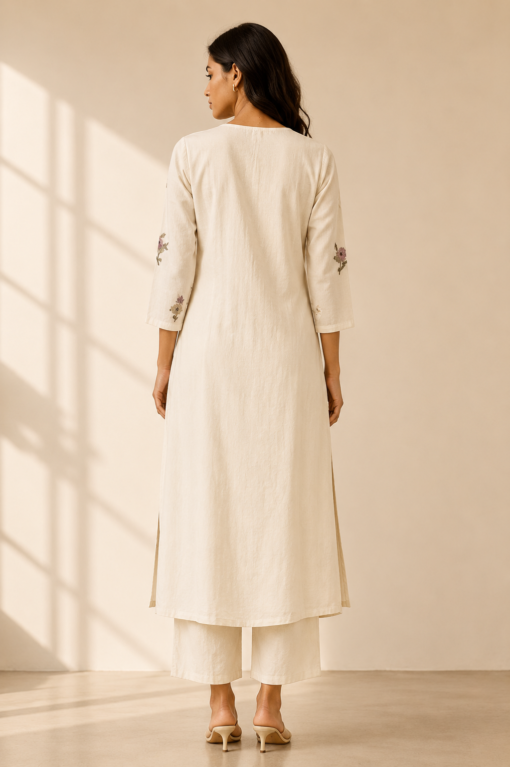 Shorekraft Ivory Bloom Kurta Set