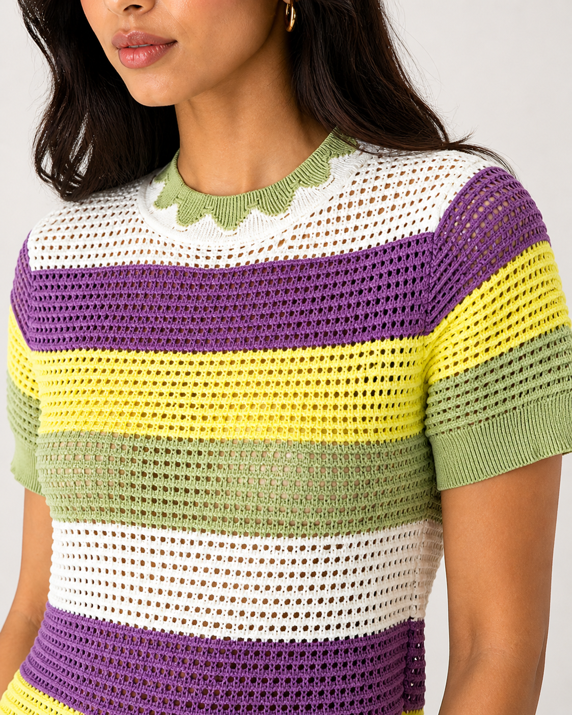 Shorekraft Retro Stripe Knit Top