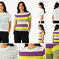 Shorekraft Retro Stripe Knit Top