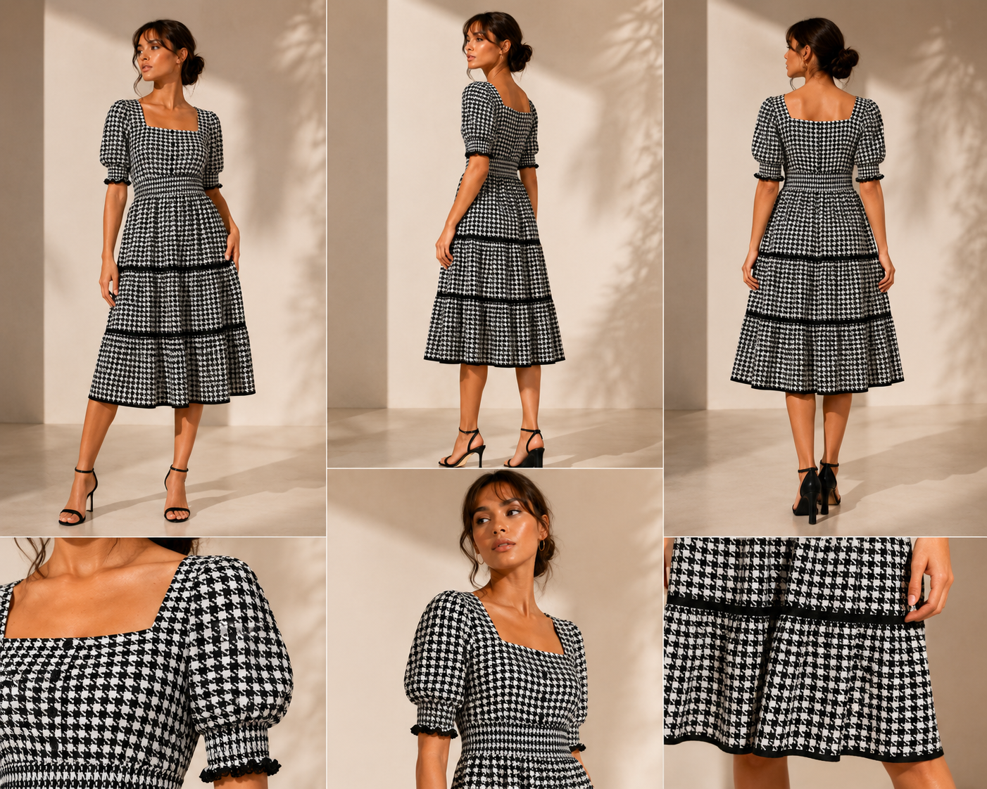 Shorekraft Noir Elegance – Black Bodycon Party Dress