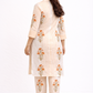 Shorekraft Hand-Painted Cotton Kurta Pant Set for Women