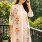 Shorekraft Hand-Painted Cotton Kurta Pant Set for Women