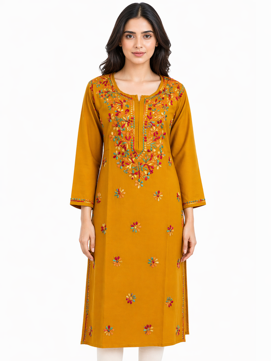 Shorekraft Floral Embroidered Kurti