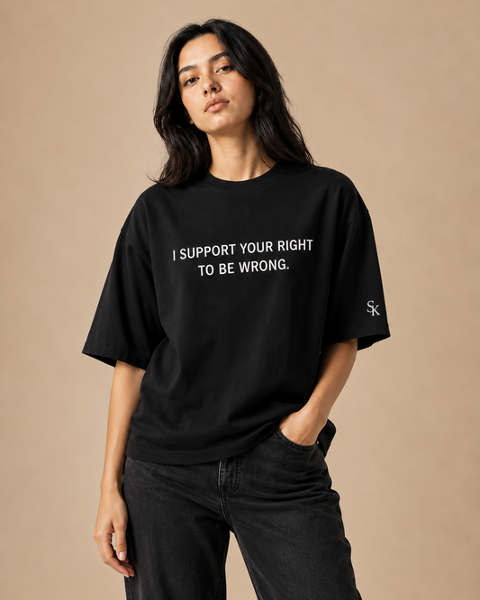 Right to Be Wrong Oversized Tee