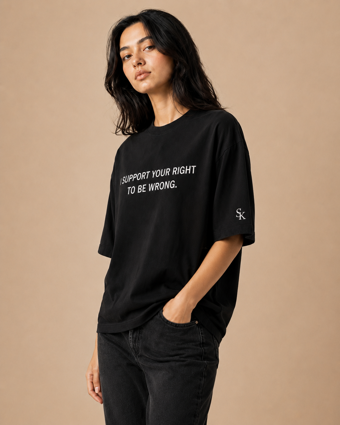 Right to Be Wrong Oversized Tee