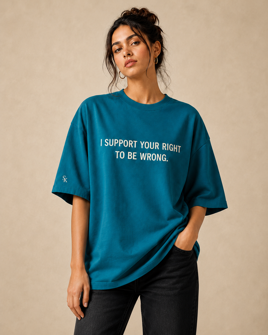Right to Be Wrong Oversized Tee