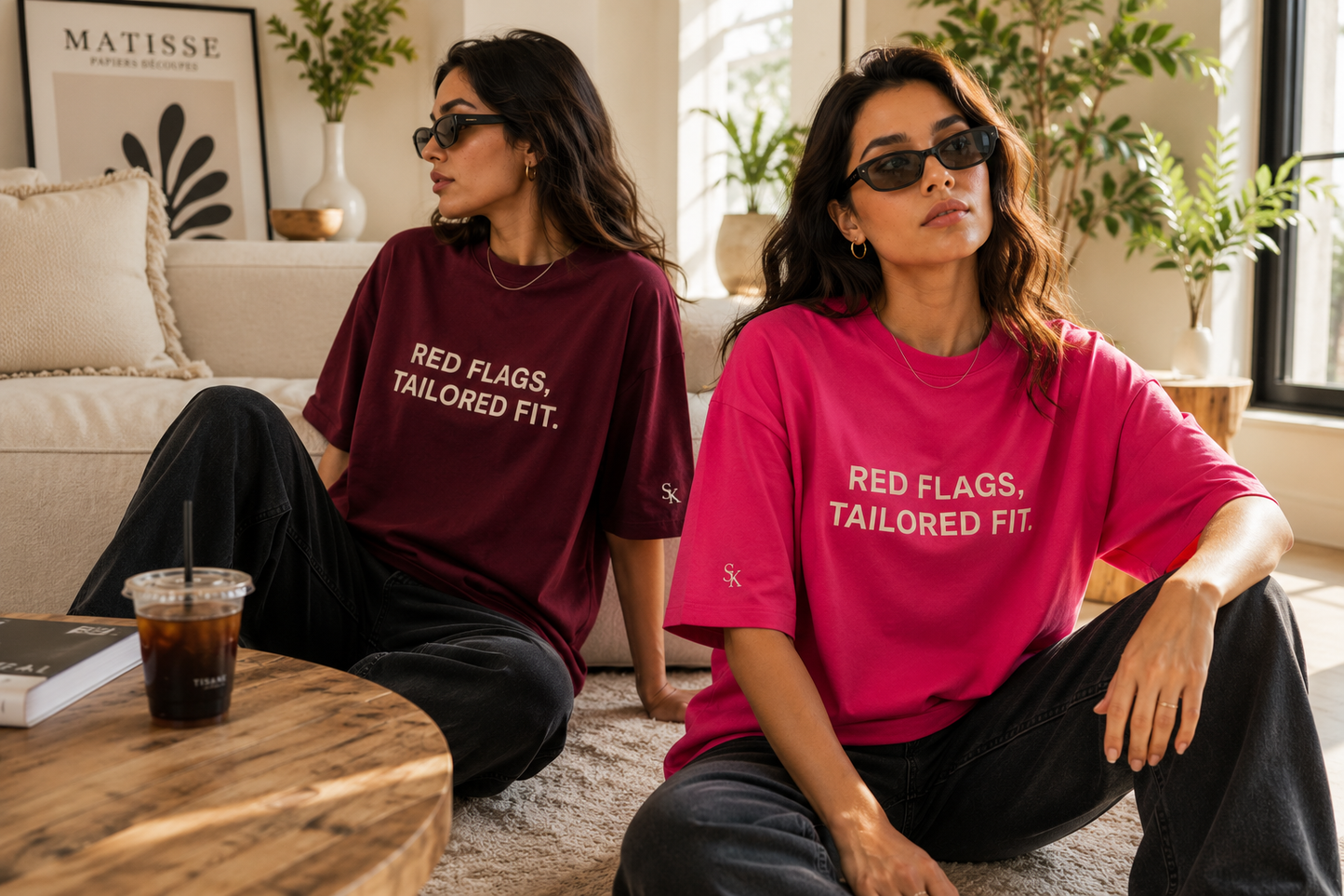 Tailored Red Flags Oversized Tee
