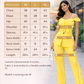Solea Yellow Belted Co-ord Set for Women Off Shoulder