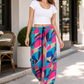 Tropic Pop Women’s Balloon Cargo Pants - Abstract Print