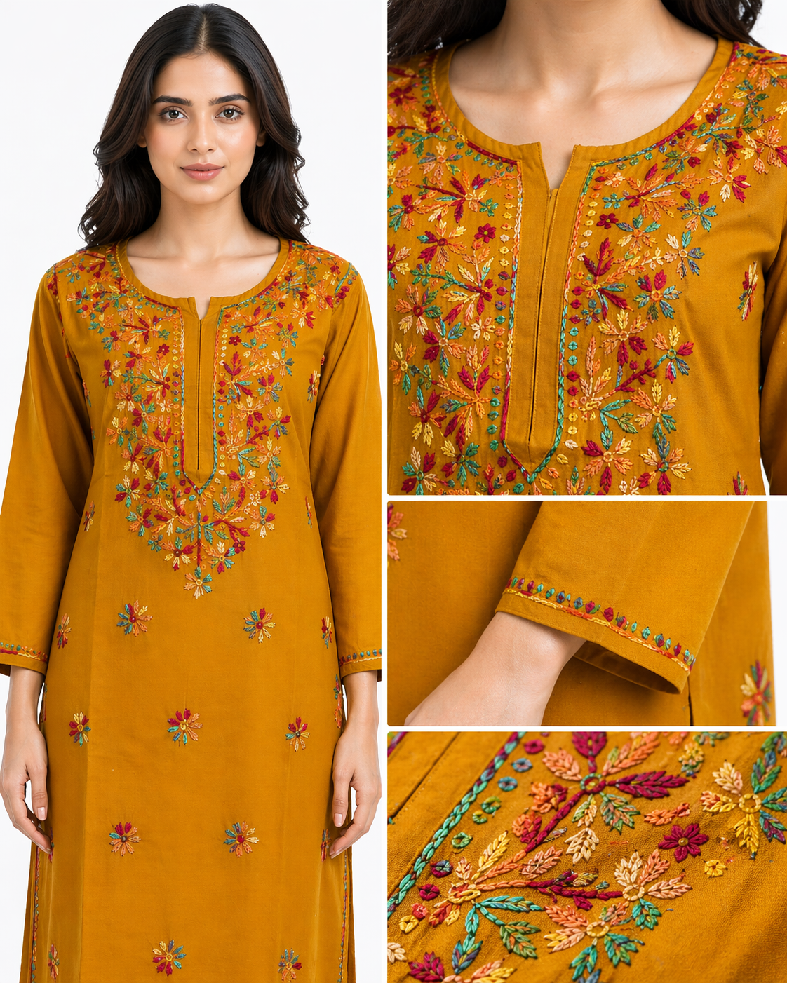 Shorekraft Floral Embroidered Kurti