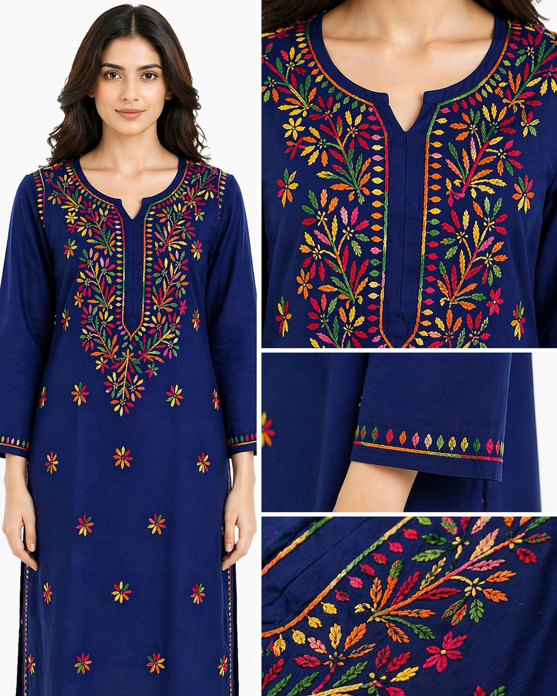 Shorekraft Floral Embroidered Kurti