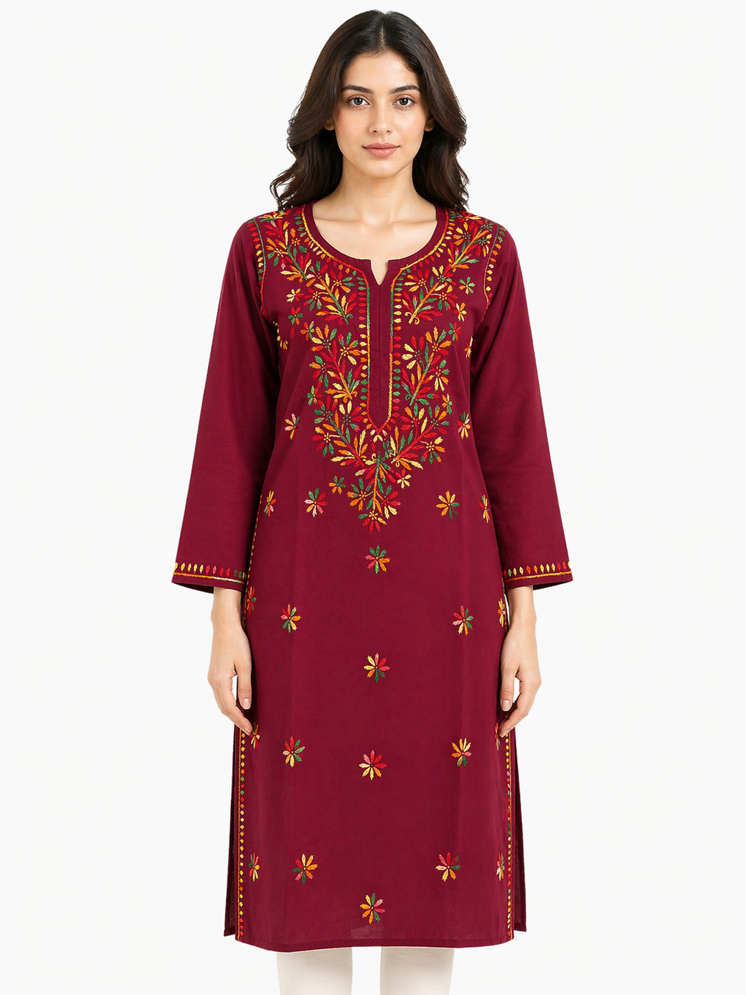 Shorekraft Floral Embroidered Kurti