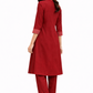 Shorekraft Red Warli Printed Cotton Flex Kurta Set for Women