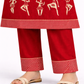 Shorekraft Red Warli Printed Cotton Flex Kurta Set for Women