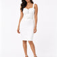 Solea Ivory Belted A-line Mini Dress