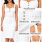 Solea Ivory Belted A-line Mini Dress